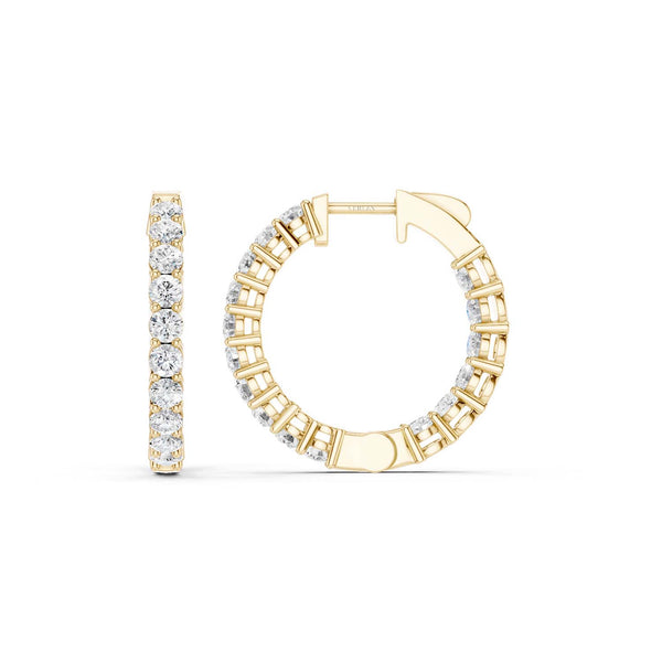 Diamond Charming Hoops