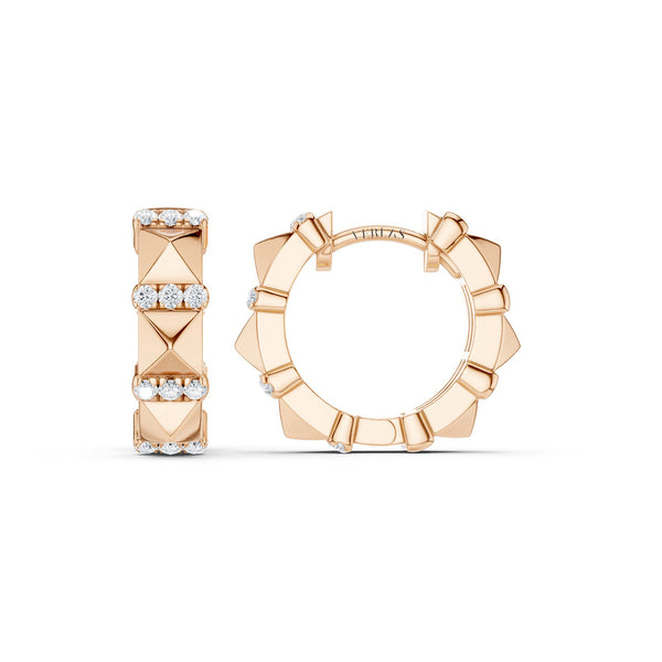 Tiered Pyramid Diamond Huggies