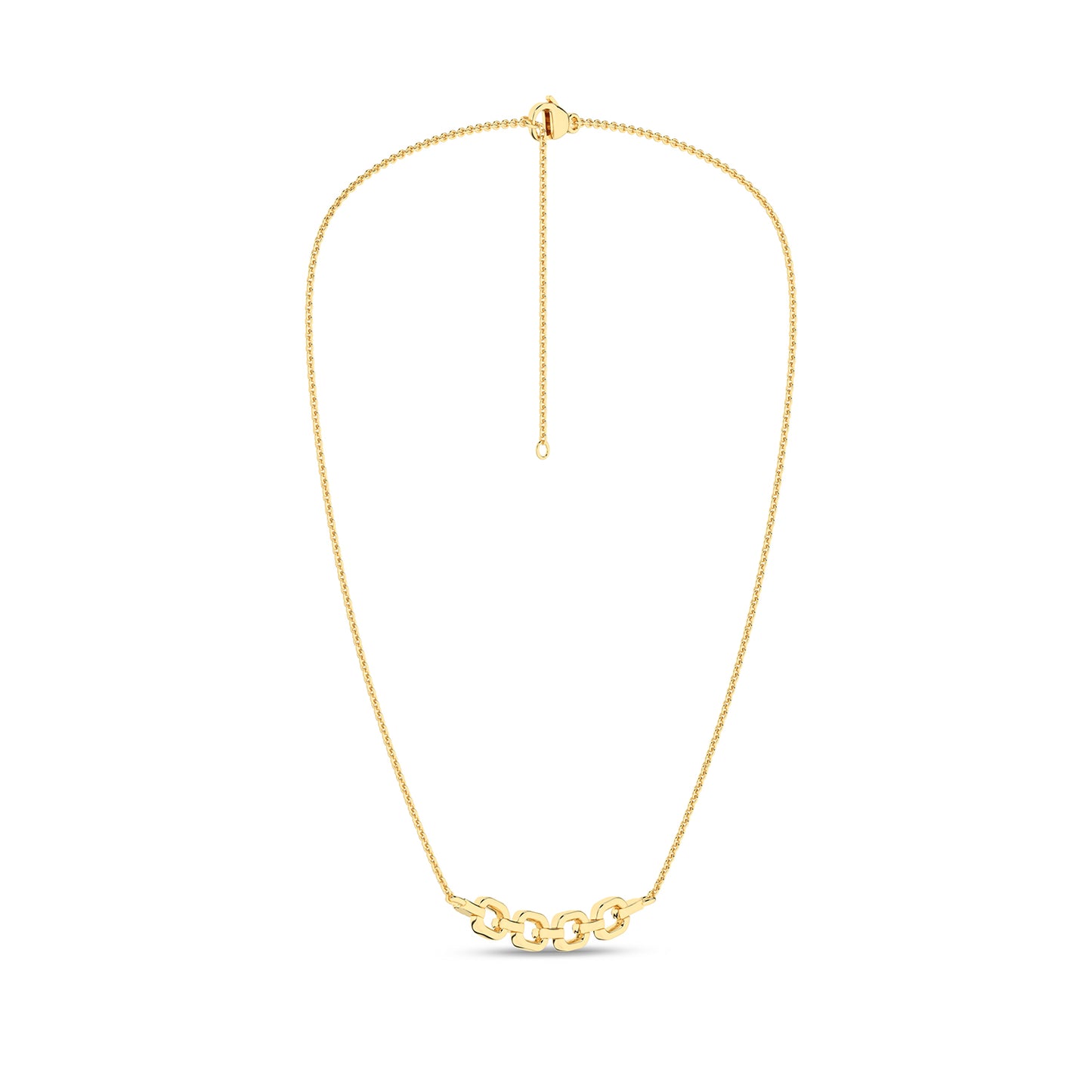 Together Forever 4-Gold Links Diamond Necklace