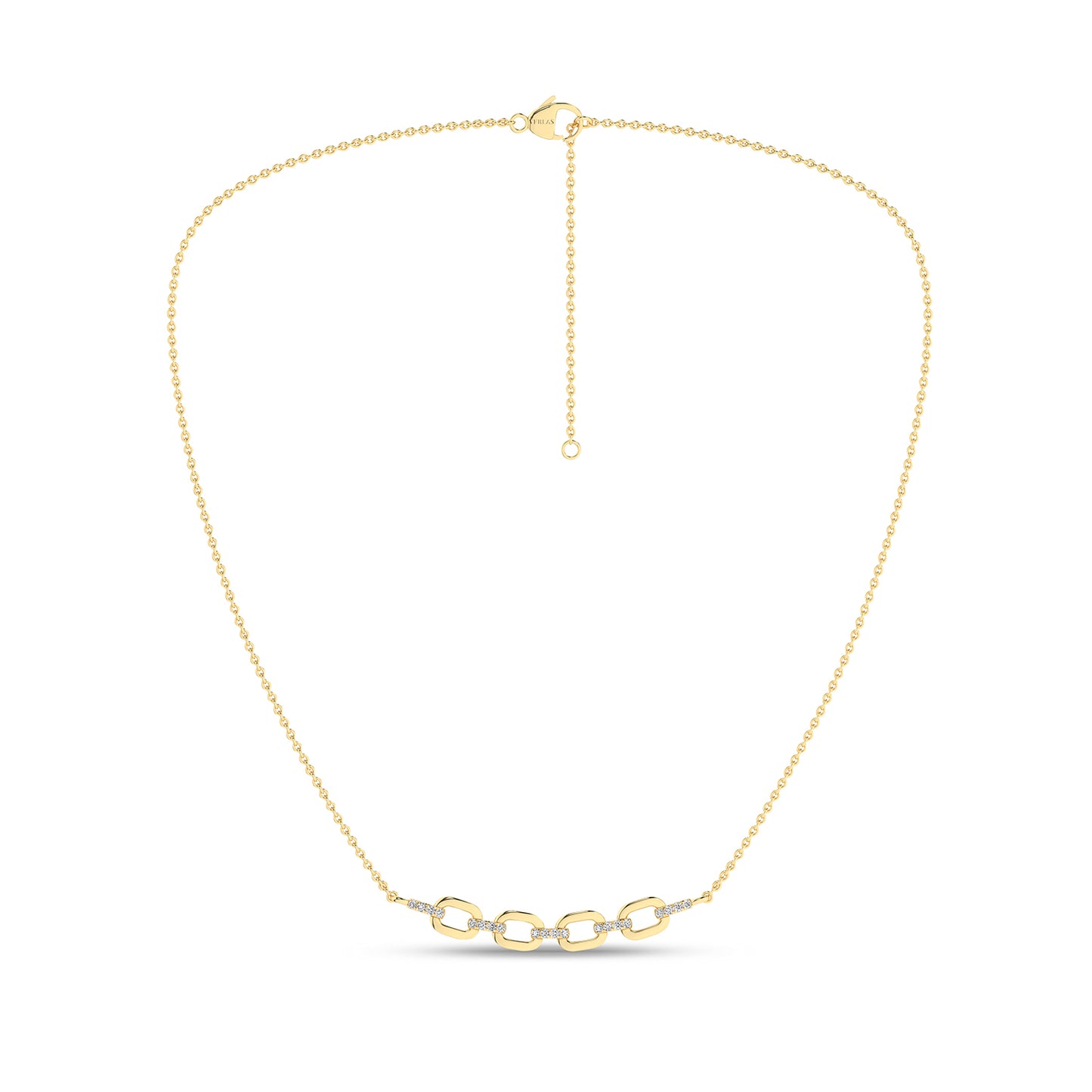 Together Forever 4-Gold Links Diamond Necklace