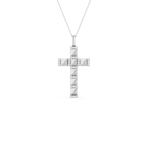 Pyramid Cross Pendant Necklace