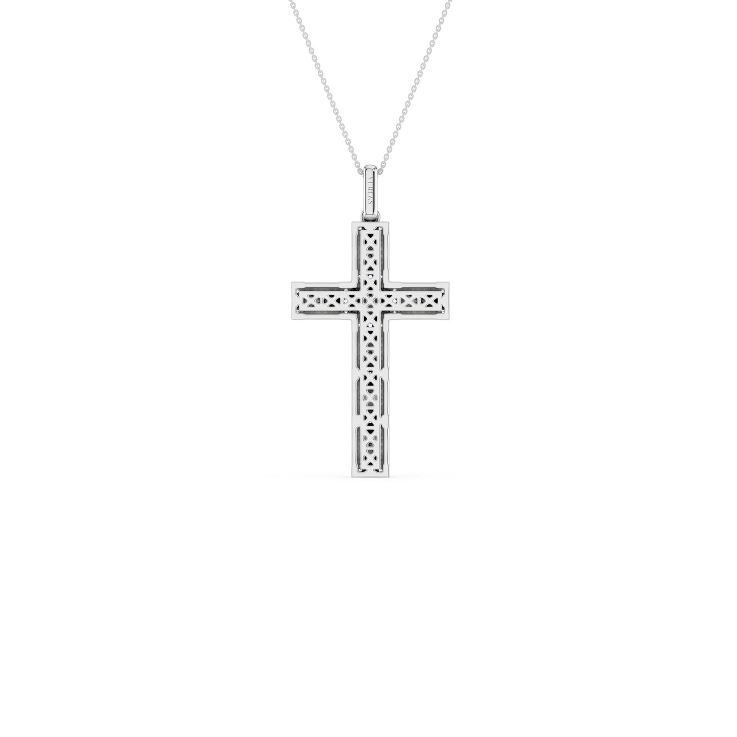 Pyramid Cross Pendant Necklace