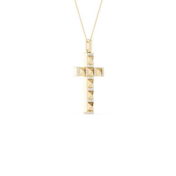 Pyramid Cross Pendant Necklace