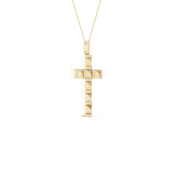 Pyramid Cross Pendant Necklace