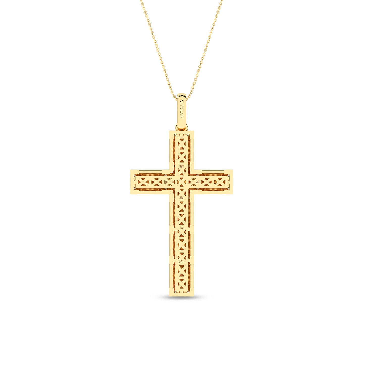 Pyramid Cross Pendant Necklace