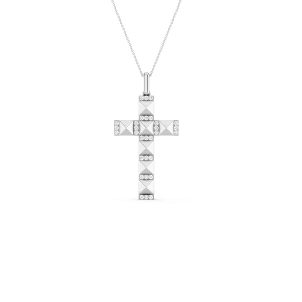 Pyramid Cross Pendant Necklace