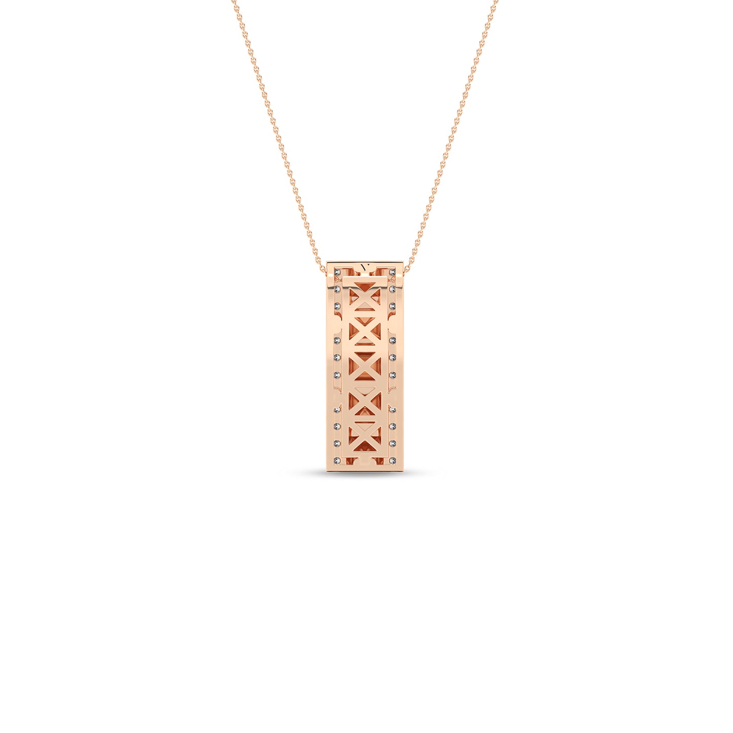 Cascading Pyramid Pendant Necklace