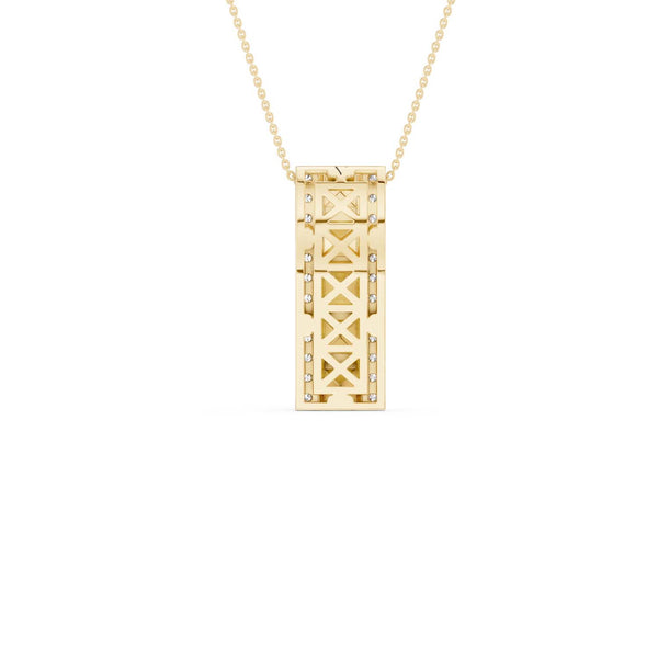 Cascading Pyramid Pendant Necklace