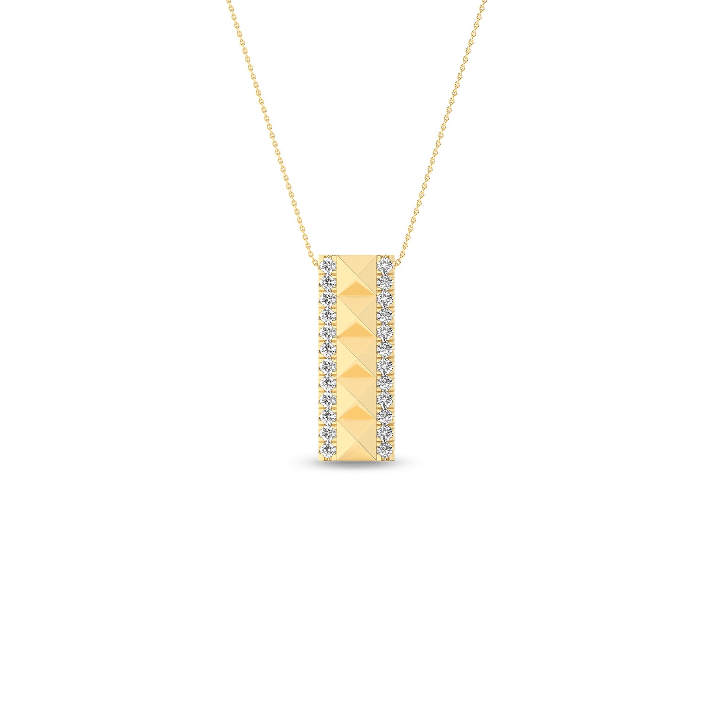 Cascading Pyramid Pendant Necklace