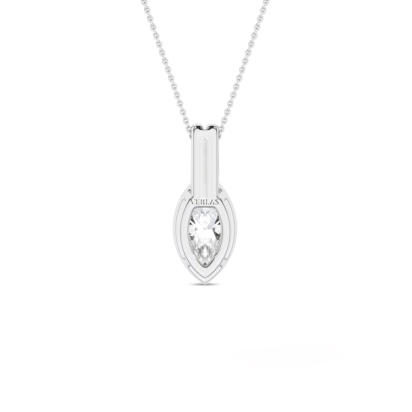 Coupled Marquise Bezel Necklace