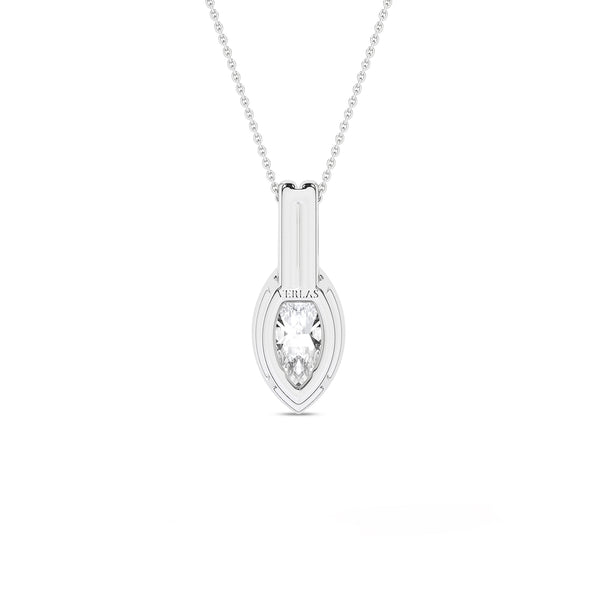 Coupled Marquise Bezel Necklace