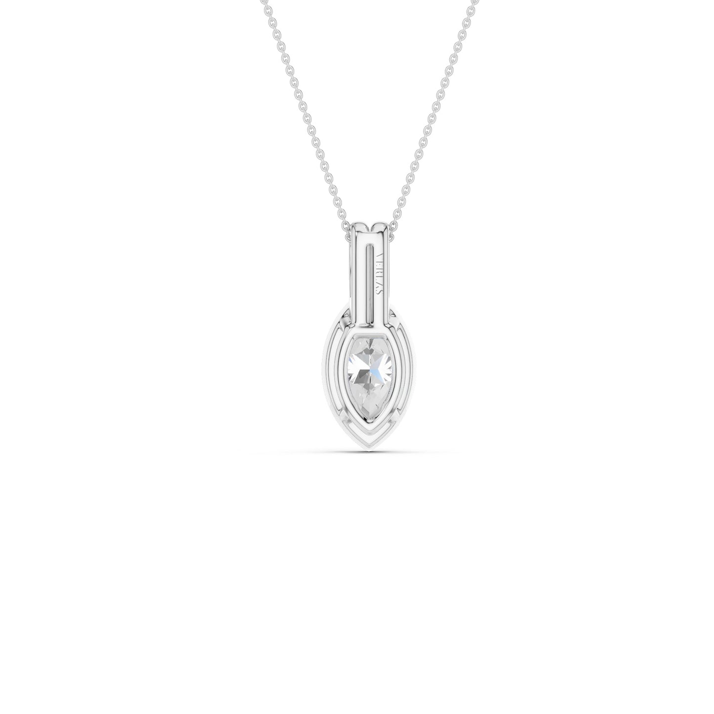 Coupled Marquise Bezel Necklace