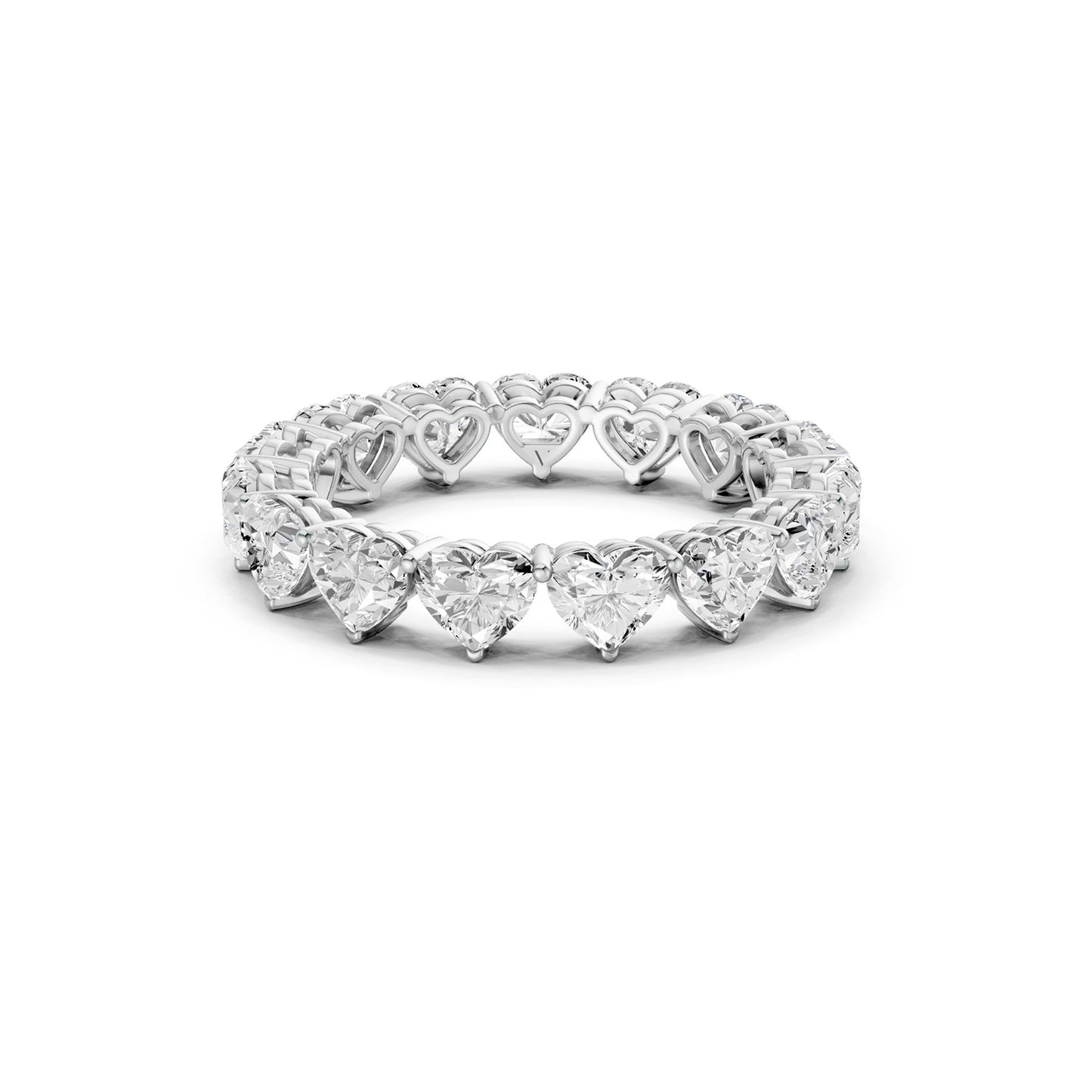 Vertical Heart Eternity Band