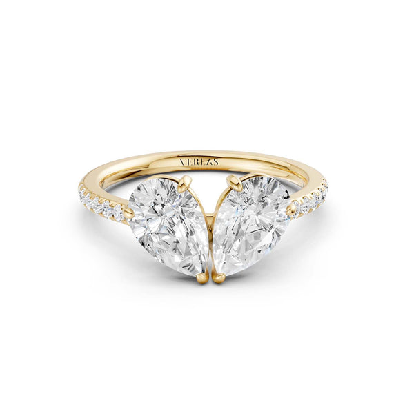 Double Pear Diamond Ring