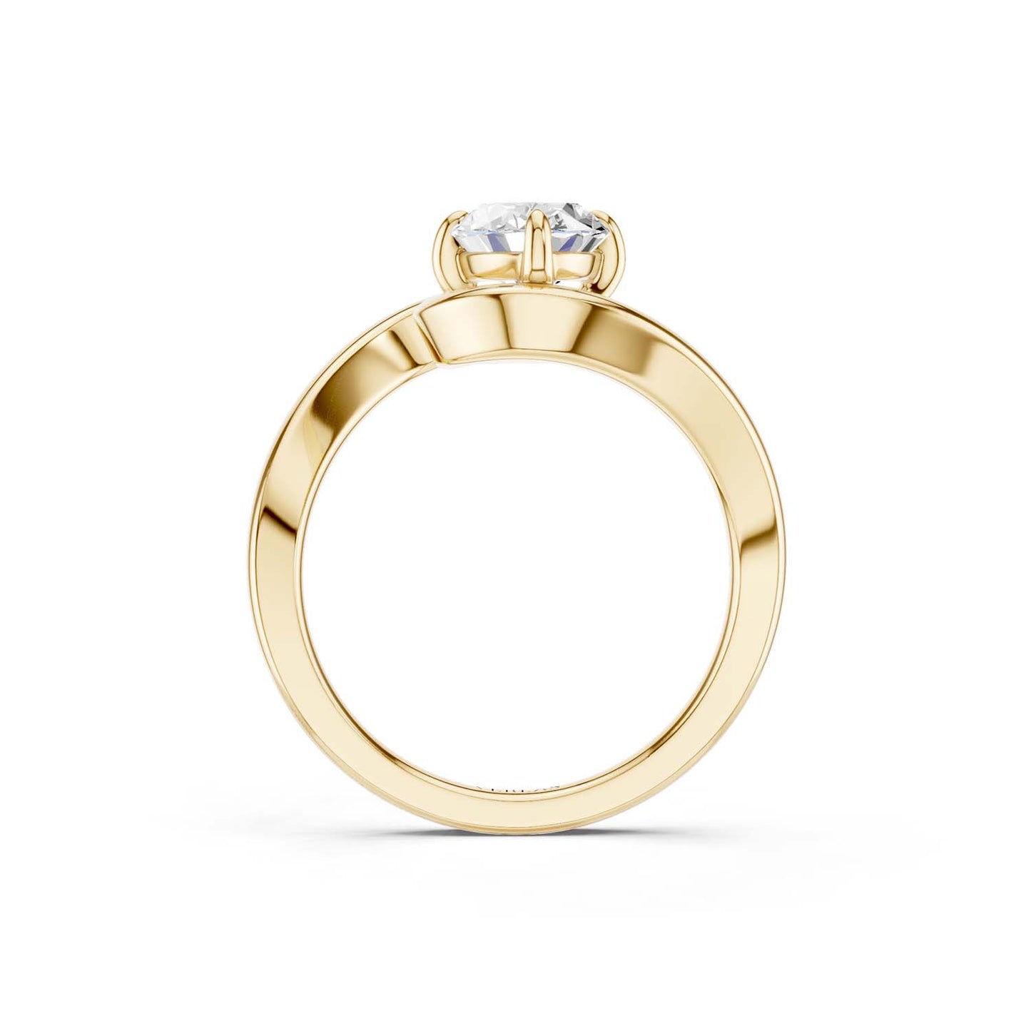 Curved Shank Ellipse Ring