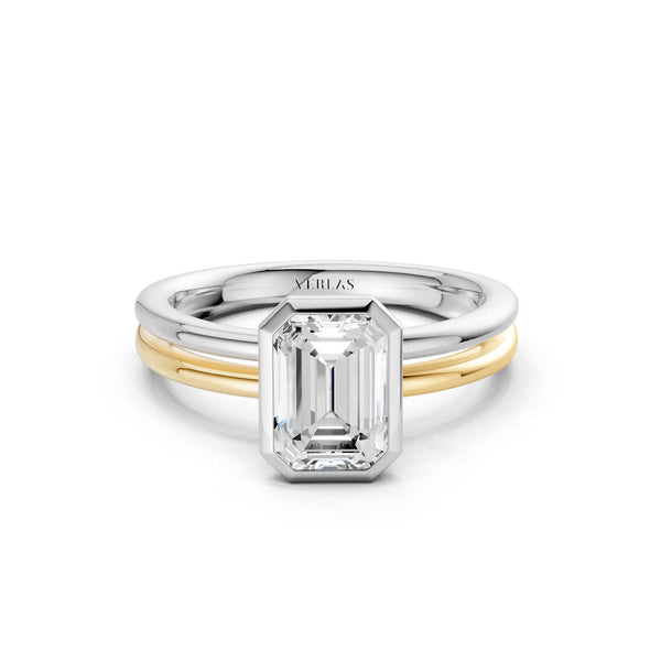 Coupled Emerald Bezel Ring
