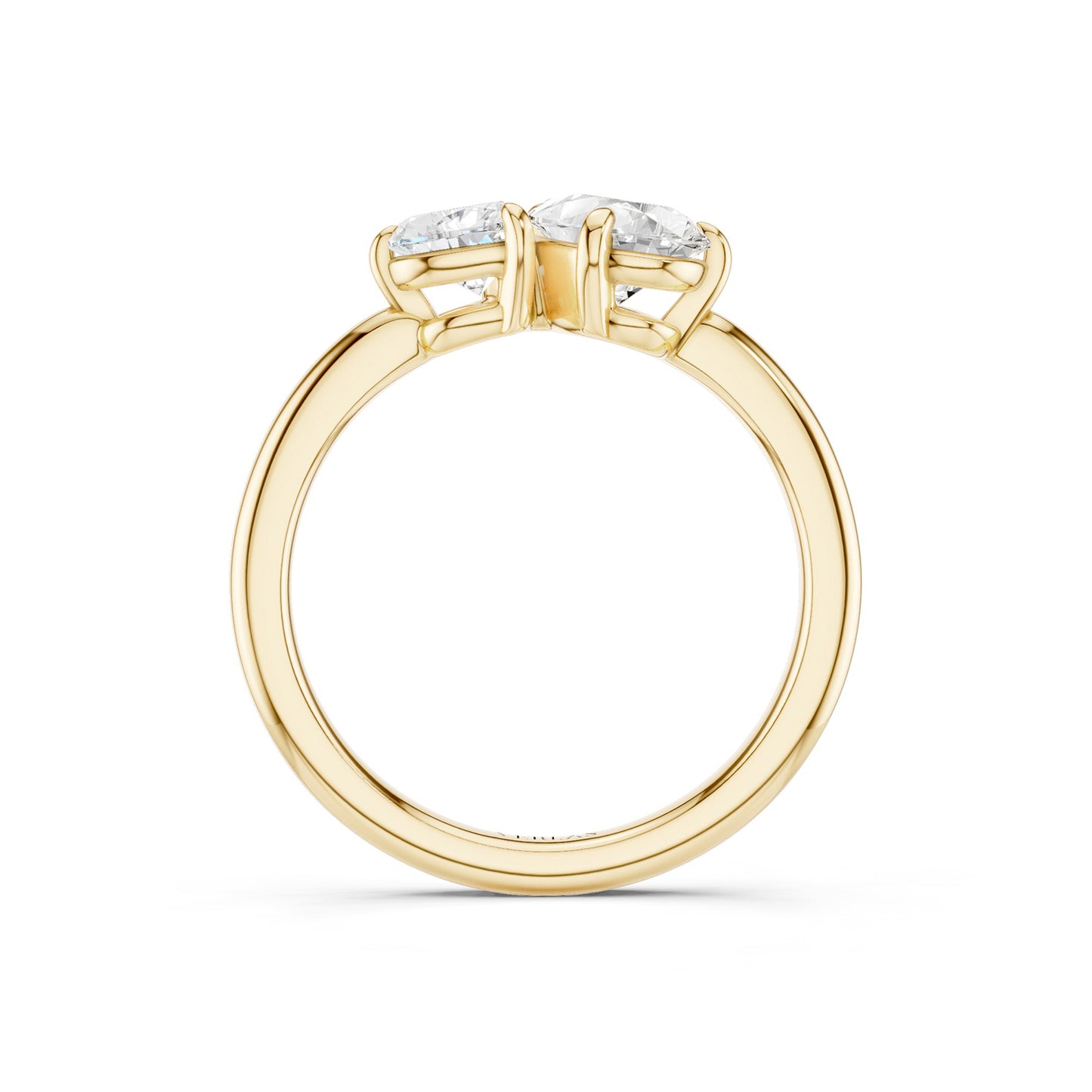 Heart Pear Diamond Toi et Moi Ring