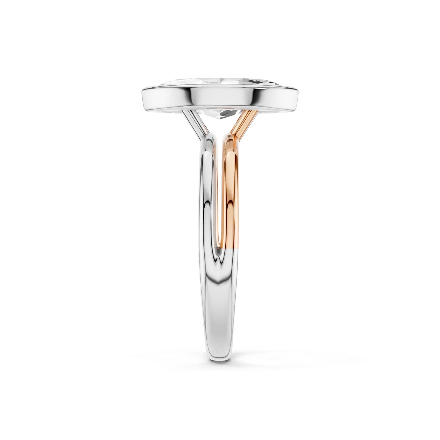 Coupled Marquise Bezel Ring