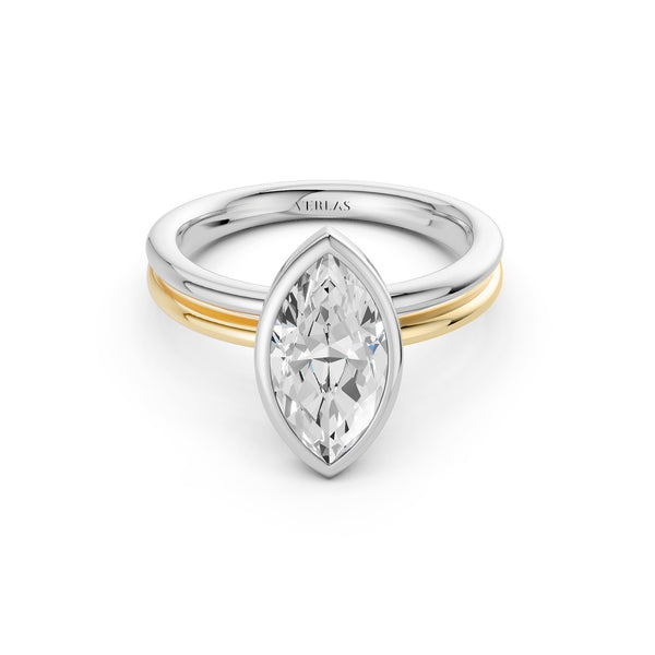 Coupled Marquise Bezel Ring