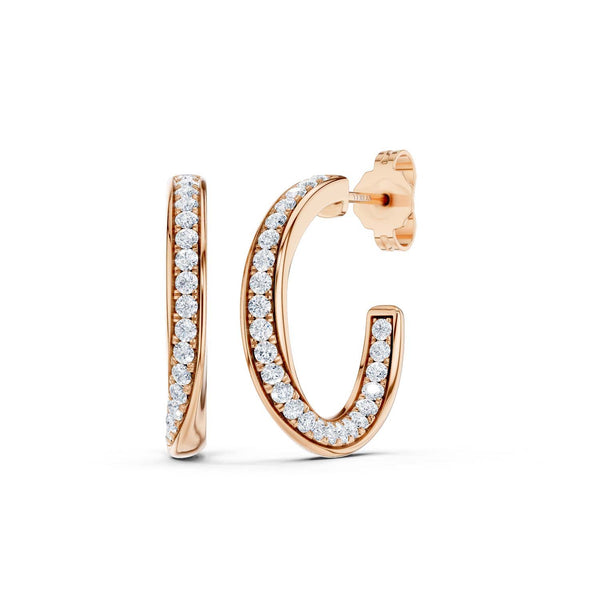 Diamond-Lace Arc Hoops