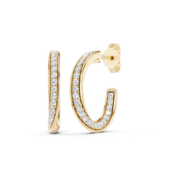 Diamond-Lace Arc Hoops