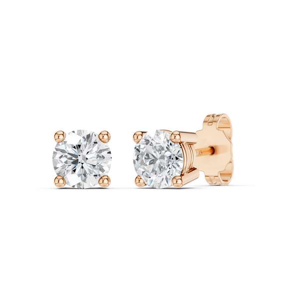 Round Solitaire Studs Medium