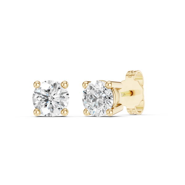 Round Solitaire Studs Medium