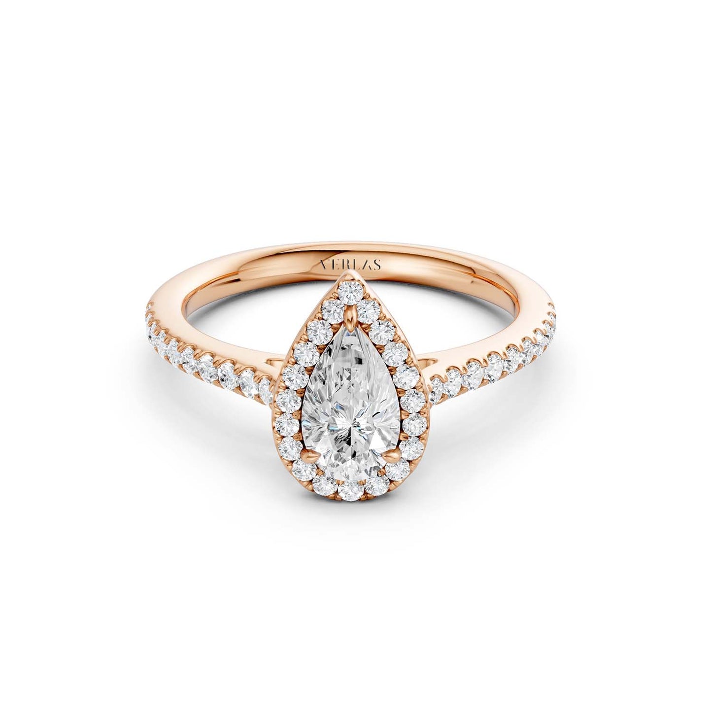 Dewdrop Signature Halo Ring