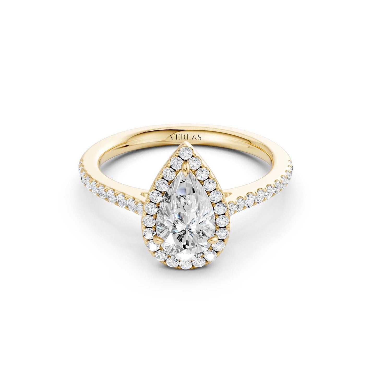 Dewdrop Signature Halo Ring