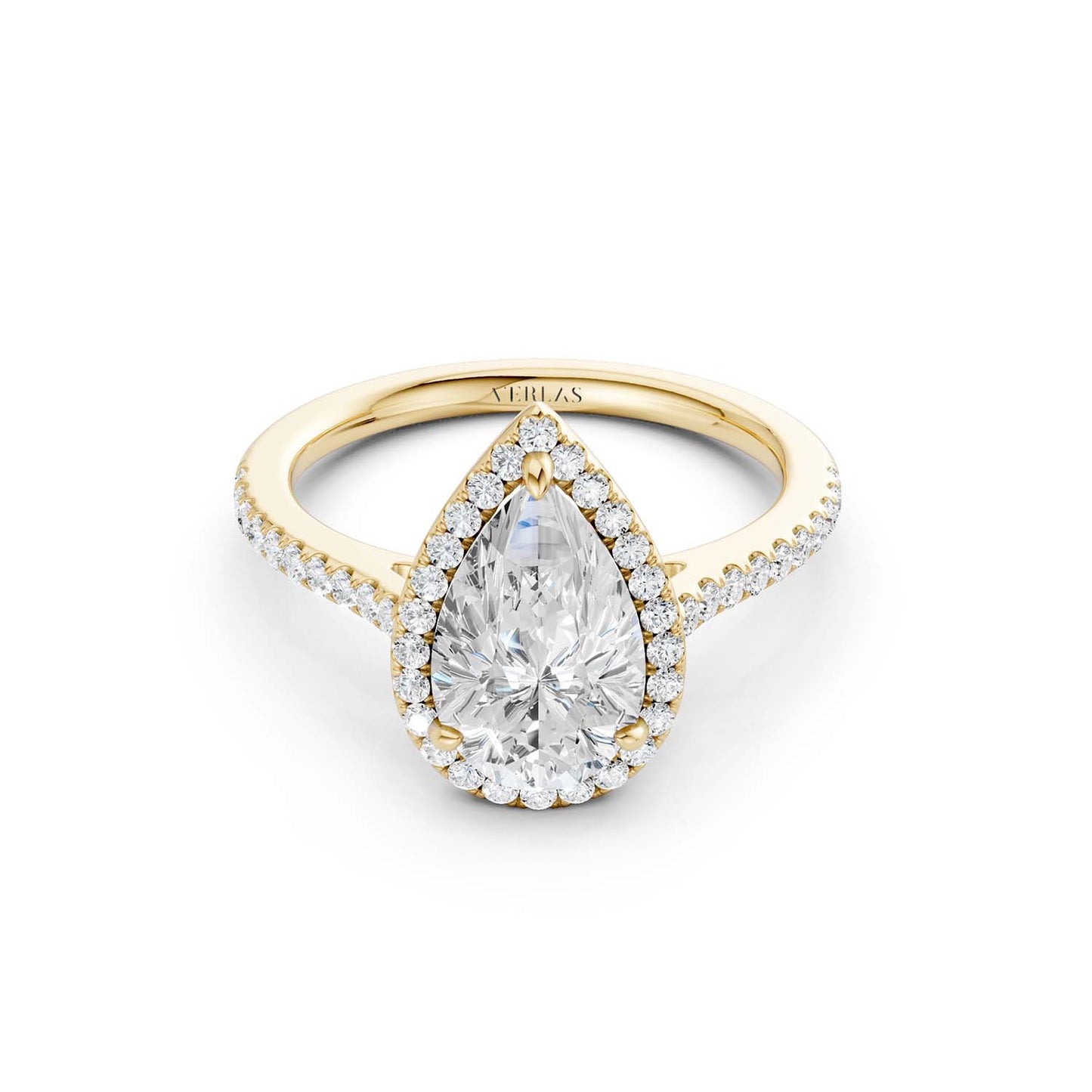 Dewdrop Signature Halo Ring