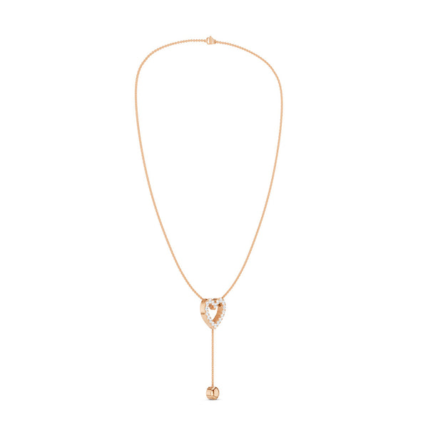 Silhouette Heart Drop Necklace