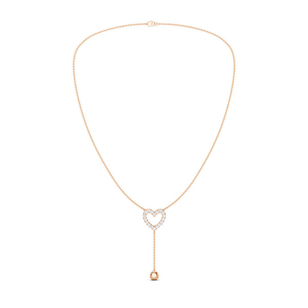 Silhouette Heart Drop Necklace