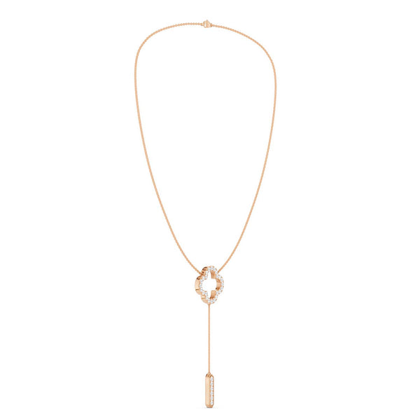 Silhouette Clover Drop Necklace