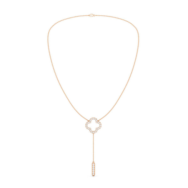 Silhouette Clover Drop Necklace