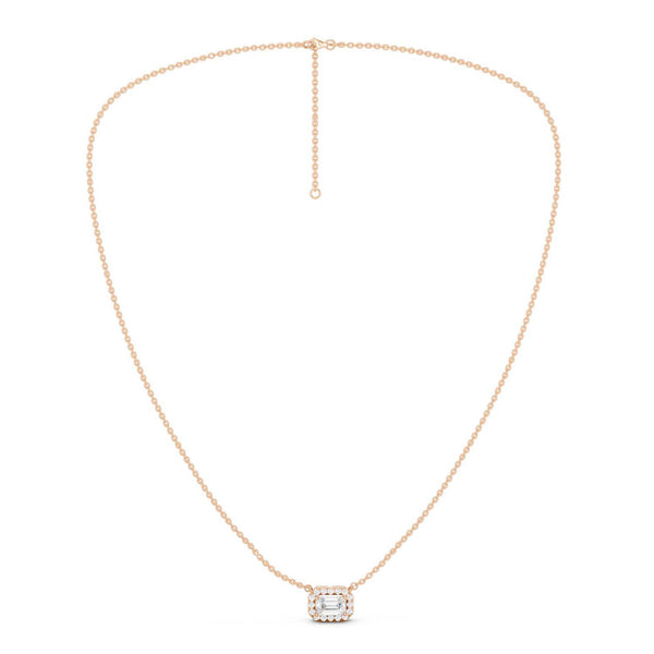 Emerald Halo Necklace
