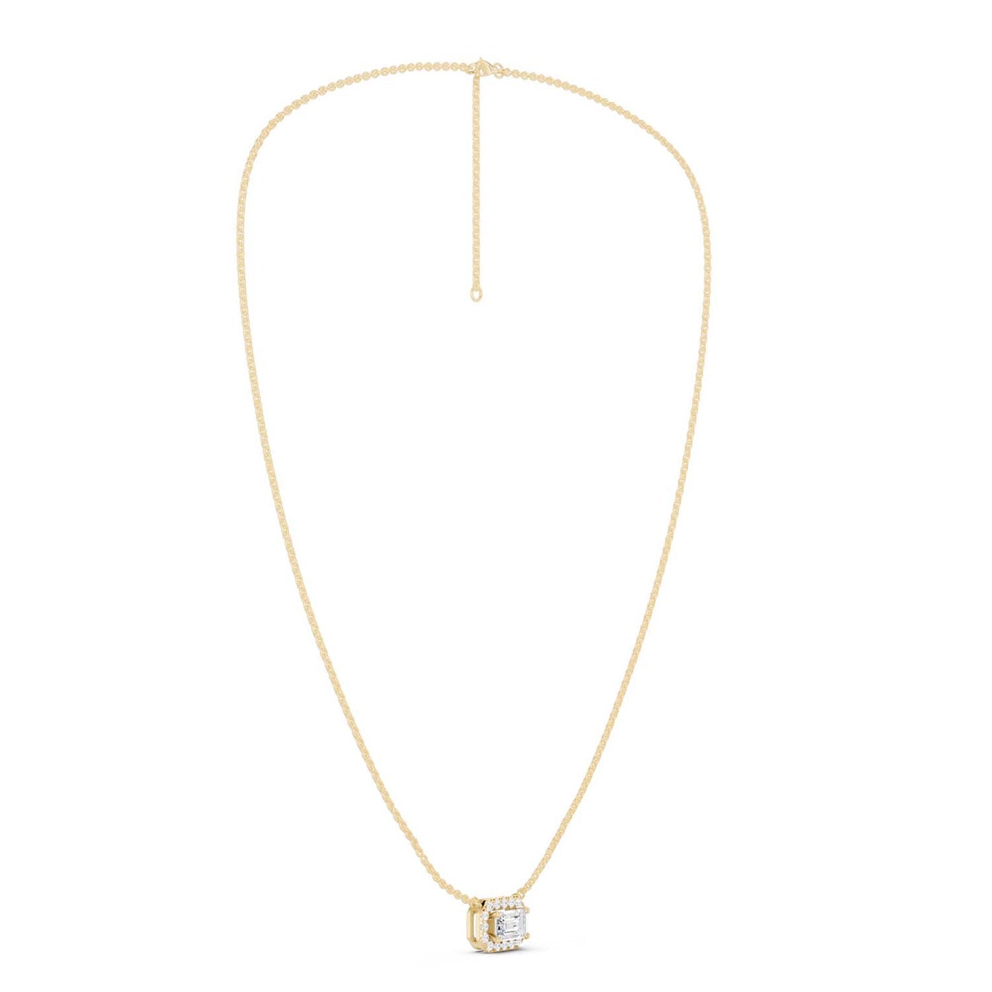 Emerald Halo Necklace