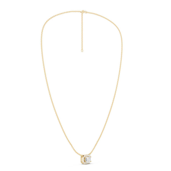 Emerald Halo Necklace