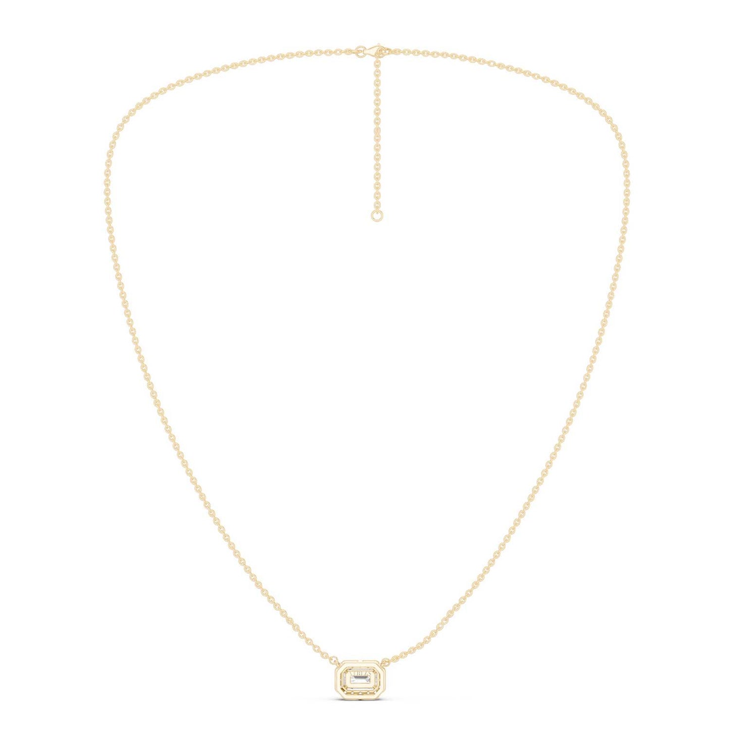 Emerald Halo Necklace