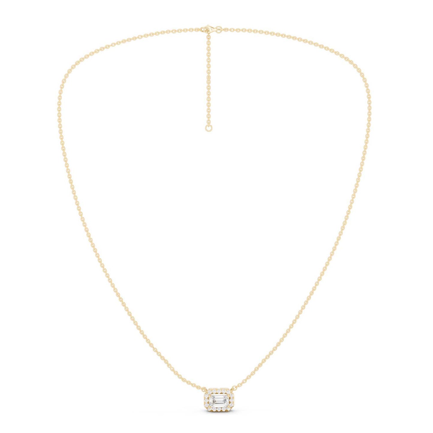 Emerald Halo Necklace