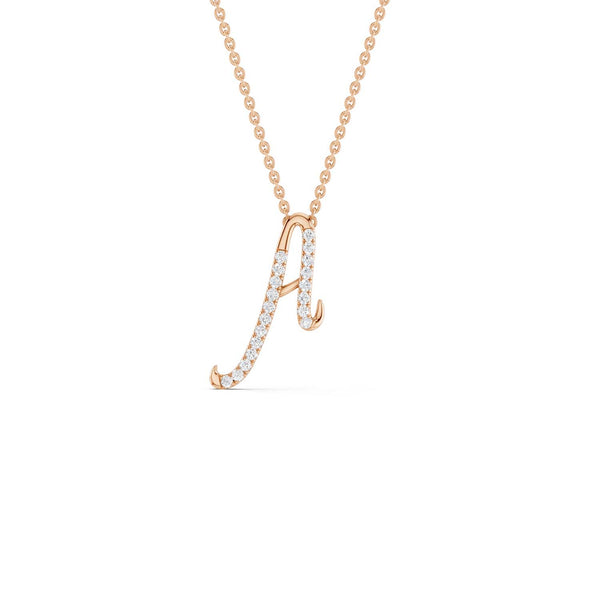 Signature Diamond Alphabet Necklace