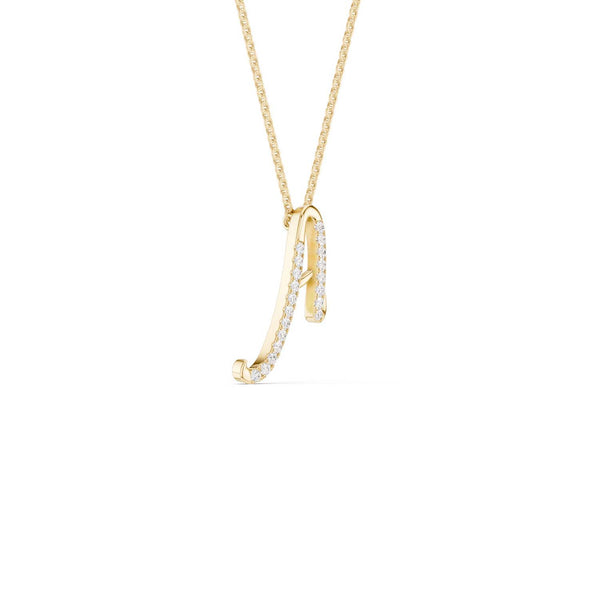 Signature Diamond Alphabet Necklace