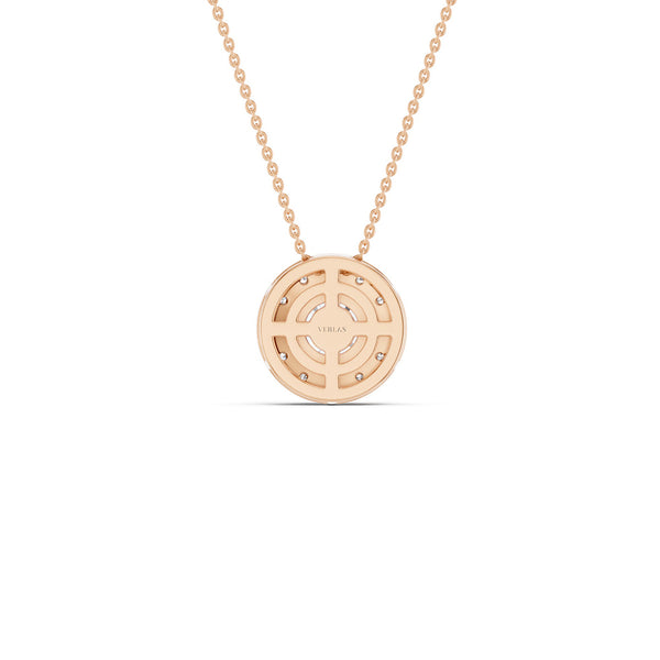 Round Halo Necklace