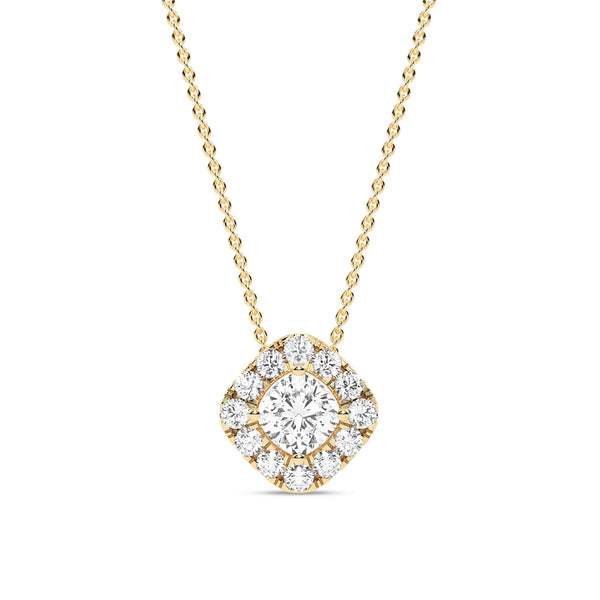Cushion Halo Necklace