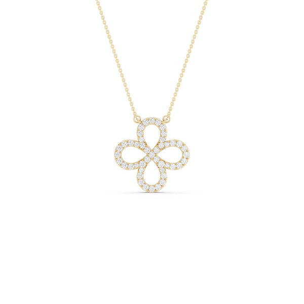Infinity-Clover Silhouette Necklace