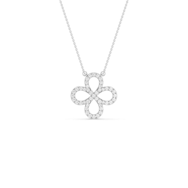 Infinity-Clover Silhouette Necklace