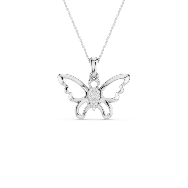 Butterfly Flutter Silhouette Pendant