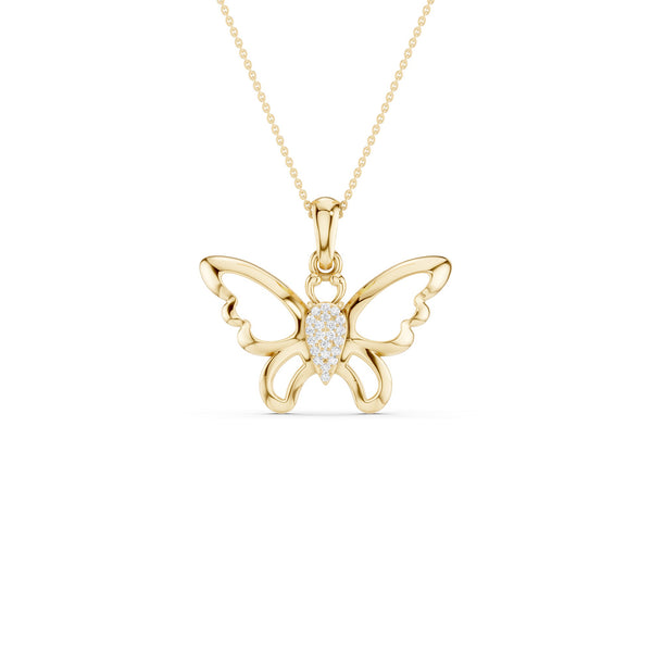 Butterfly Flutter Silhouette Pendant