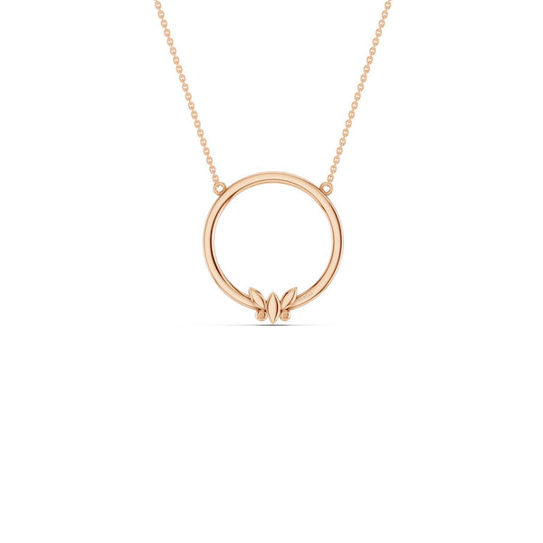 Butterfly Circular Silhouette Pendant
