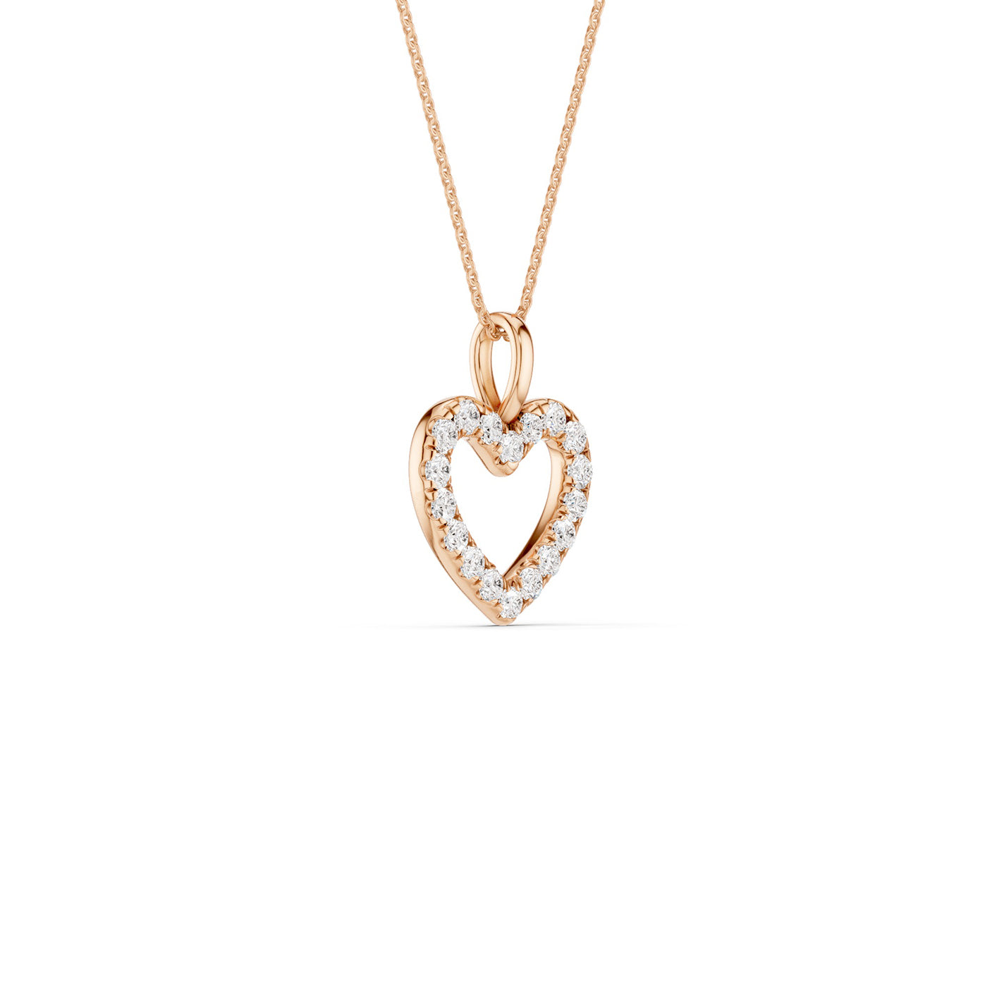 Heart Silhouette Drop Necklace