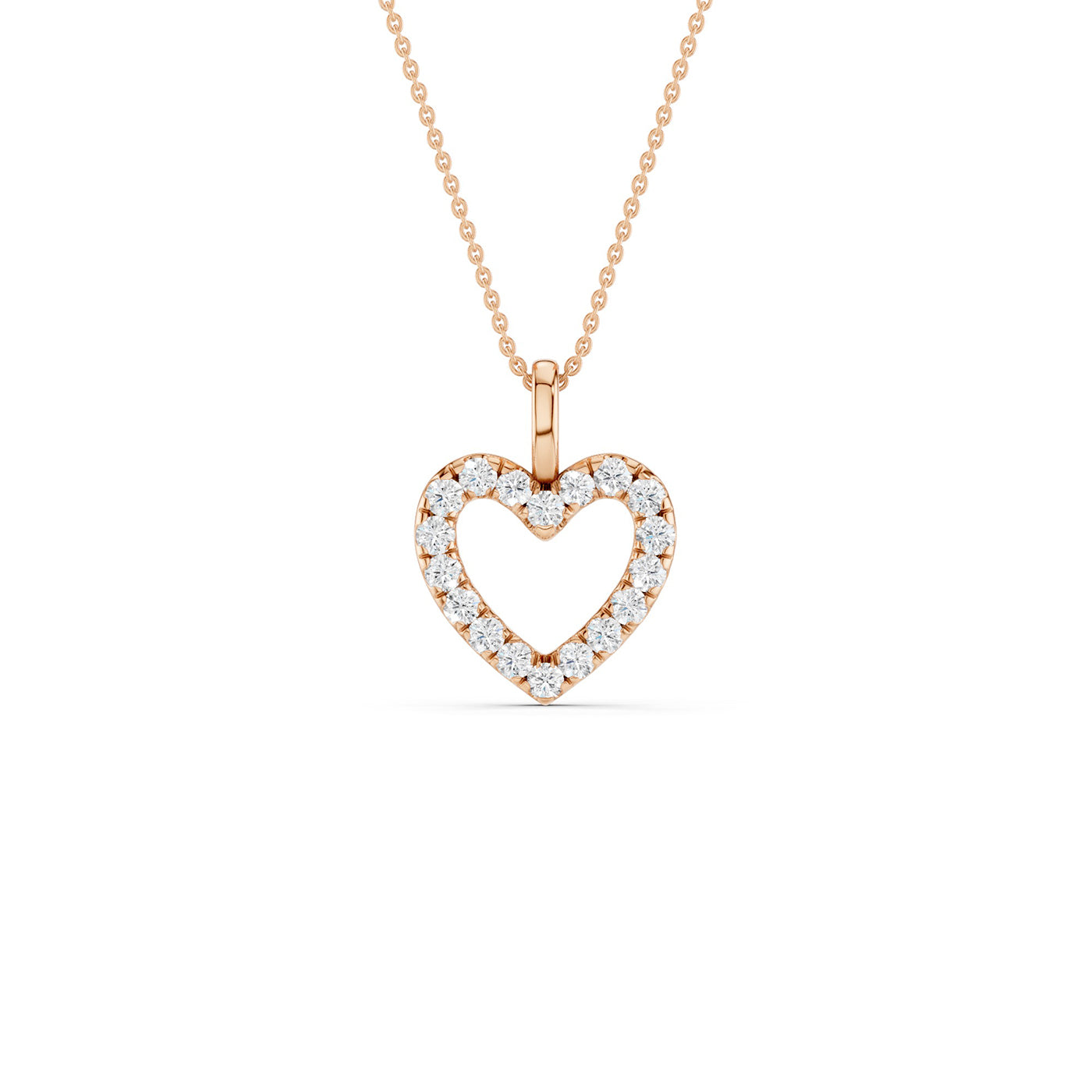 Heart Silhouette Drop Necklace